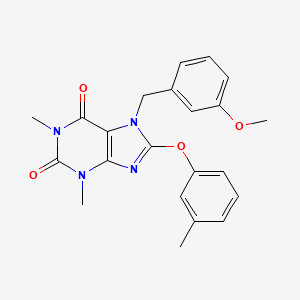 molecular formula C22H22N4O4 B14163063 7-(3-methoxybenzyl)-1,3-dimethyl-8-(3-methylphenoxy)-3,7-dihydro-1H-purine-2,6-dione CAS No. 5302-97-6