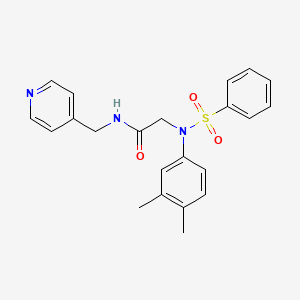 N~2~-(3,4-dimethylphenyl)-N~2~-(phenylsulfonyl)-N-(pyridin-4-ylmethyl)glycinamide