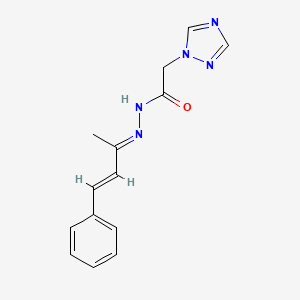 N'-[(2E,3E)-4-phenylbut-3-en-2-ylidene]-2-(1H-1,2,4-triazol-1-yl)acetohydrazide