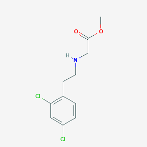 molecular formula C11H13Cl2NO2 B1416312 Methyl 2-{[2-(2,4-dichlorophenyl)ethyl]amino}acetate CAS No. 1021120-19-3