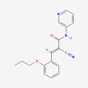 molecular formula C18H17N3O2 B14163135 (E)-2-cyano-3-(2-propoxyphenyl)-N-pyridin-3-ylprop-2-enamide CAS No. 500103-76-4