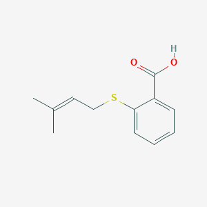 molecular formula C12H14O2S B1416317 2-[(3-Methylbut-2-en-1-yl)sulfanyl]benzoic acid CAS No. 1019351-72-4