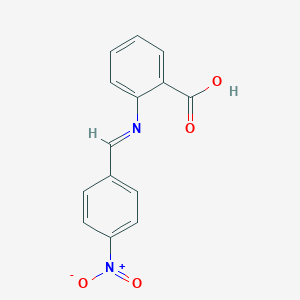 molecular formula C14H10N2O4 B14163170 2-[(4-Nitrophenyl)methylideneamino]benzoic acid CAS No. 42027-64-5