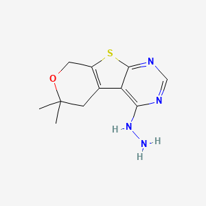 (6,6-Dimethyl-5,8-dihydro-6H-7-oxa-9-thia-1,3-diaza-fluoren-4-yl)-hydrazine