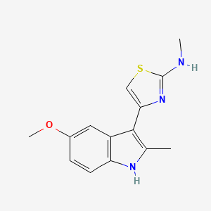 molecular formula C14H15N3OS B14163204 4-(5-methoxy-2-methyl-1H-indol-3-yl)-N-methyl-1,3-thiazol-2-amine CAS No. 797772-77-1