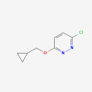 molecular formula C8H9ClN2O B1416321 3-Chloro-6-(cyclopropylmethoxy)pyridazine CAS No. 1019619-79-4