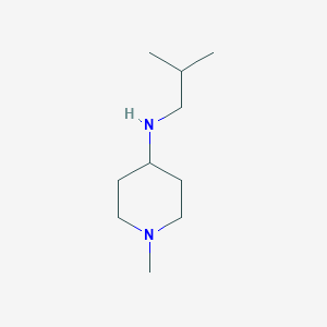 molecular formula C10H22N2 B1416324 1-méthyl-N-(2-méthylpropyl)pipéridin-4-amine CAS No. 1019606-19-9