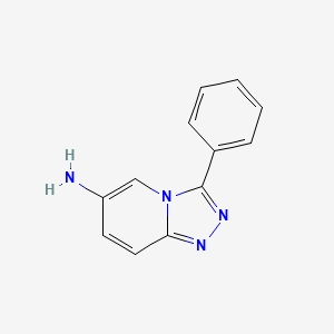 molecular formula C12H10N4 B1416327 3-Phenyl-[1,2,4]triazolo[4,3-a]pyridin-6-amine CAS No. 1082594-15-7