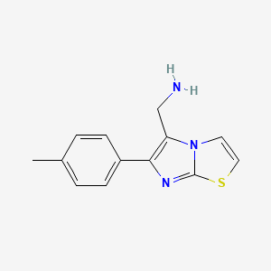 molecular formula C13H13N3S B1416328 [6-(4-Methylphenyl)imidazo[2,1-b][1,3]thiazol-5-yl]methanamine CAS No. 1082802-33-2