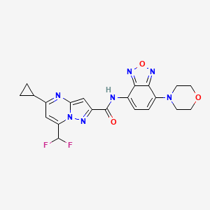 5-cyclopropyl-7-(difluoromethyl)-N-[7-(morpholin-4-yl)-2,1,3-benzoxadiazol-4-yl]pyrazolo[1,5-a]pyrimidine-2-carboxamide