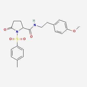 molecular formula C21H24N2O5S B14163320 N-[2-(4-methoxyphenyl)ethyl]-1-(4-methylphenyl)sulfonyl-5-oxopyrrolidine-2-carboxamide CAS No. 1009060-85-8