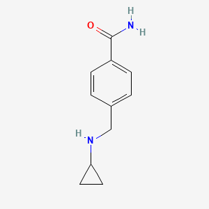molecular formula C11H14N2O B1416335 4-((Cyclopropylamino)methyl)benzamide CAS No. 1019446-07-1