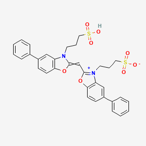 3-[5-Phenyl-2-[[5-phenyl-3-(3-sulfopropyl)-1,3-benzoxazol-2-ylidene]methyl]-1,3-benzoxazol-3-ium-3-yl]propane-1-sulfonate