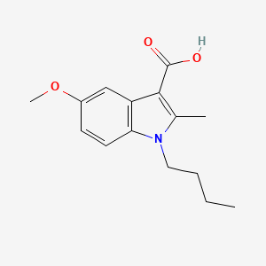 molecular formula C15H19NO3 B14163397 1-butyl-5-methoxy-2-methyl-1H-indole-3-carboxylic acid CAS No. 17826-25-4