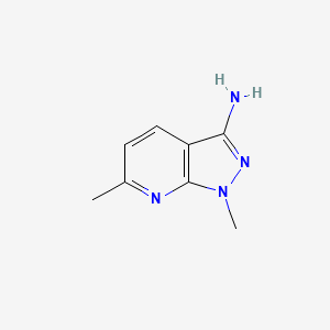 molecular formula C8H10N4 B1416340 1,6-Dimethyl-1h-pyrazolo[3,4-b]pyridin-3-amine CAS No. 1082942-26-4