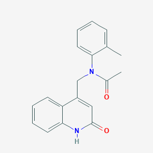 molecular formula C19H18N2O2 B14163435 N-(2-methylphenyl)-N-[(2-oxo-1H-quinolin-4-yl)methyl]acetamide CAS No. 714939-64-7