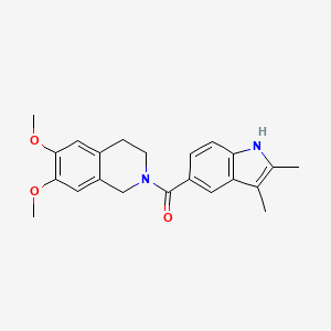 molecular formula C22H24N2O3 B14163444 (6,7-dimethoxy-3,4-dihydro-1H-isoquinolin-2-yl)-(2,3-dimethyl-1H-indol-5-yl)methanone CAS No. 864819-52-3