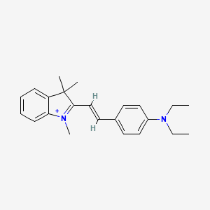 molecular formula C23H29N2+ B14163458 2-{(E)-2-[4-(diethylamino)phenyl]ethenyl}-1,3,3-trimethyl-3H-indolium CAS No. 55636-80-1