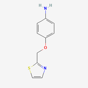 molecular formula C10H10N2OS B1416346 4-(Thiazol-2-ylmethoxy)aniline CAS No. 408367-72-6