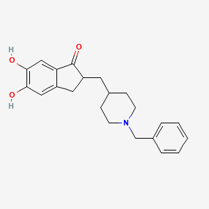 2-[(1-Benzylpiperidin-4-yl)methyl]-5,6-dihydroxy-2,3-dihydro-1H-inden-1-one