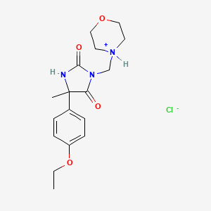 molecular formula C17H24ClN3O4 B14163467 3-(Morpholinomethyl)-5-(p-ethoxyphenyl)-5-methylhydantoin hydrochloride CAS No. 98402-03-0