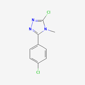 molecular formula C9H7Cl2N3 B1416348 3-chloro-5-(4-chlorophenyl)-4-methyl-4H-1,2,4-triazole CAS No. 1083281-03-1