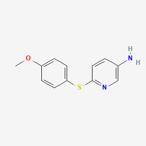 molecular formula C12H12N2OS B1416350 6-[(4-Methoxyphenyl)sulfanyl]-3-pyridinylamine CAS No. 1019363-45-1