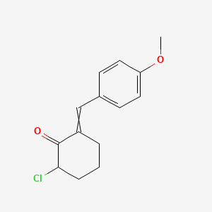 2-Chloro-6-[(4-methoxyphenyl)methylidene]cyclohexan-1-one