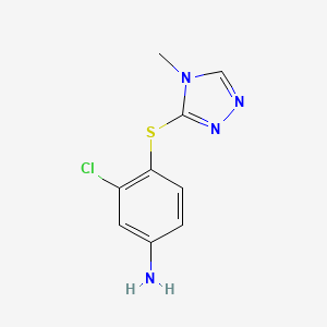 3-chloro-4-[(4-methyl-4H-1,2,4-triazol-3-yl)sulfanyl]aniline