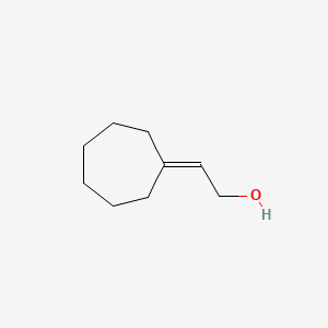 molecular formula C9H16O B14163526 2-Cycloheptylideneethanol CAS No. 4448-83-3