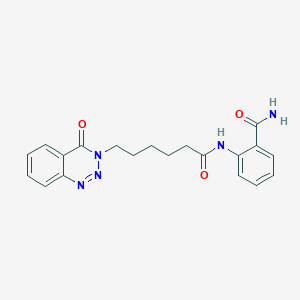 2-[6-(4-Oxo-1,2,3-benzotriazin-3-yl)hexanoylamino]benzamide