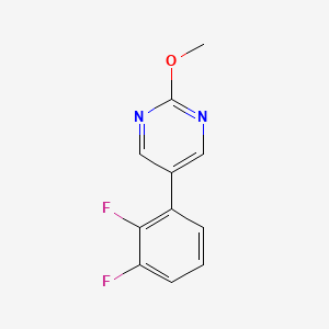 molecular formula C11H8F2N2O B14163594 Pyrimidine, 5-(2,3-difluorophenyl)-2-methoxy- CAS No. 1261763-20-5