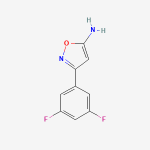 molecular formula C9H6F2N2O B1416360 3-(3,5-Difluorophenyl)-1,2-oxazol-5-amine CAS No. 1020996-82-0