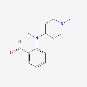 molecular formula C14H20N2O B1416361 2-[甲基(1-甲基哌啶-4-基)氨基]苯甲醛 CAS No. 893752-68-6