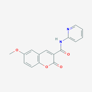 molecular formula C16H12N2O4 B14163629 6-methoxy-2-oxo-N-(pyridin-2-yl)-2H-chromene-3-carboxamide CAS No. 312915-02-9