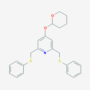 4-[(Oxan-2-yl)oxy]-2,6-bis[(phenylsulfanyl)methyl]pyridine