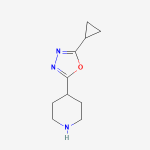 molecular formula C10H15N3O B1416364 4-(5-环丙基-1,3,4-噁二唑-2-基)哌啶 CAS No. 1082828-62-3