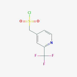 molecular formula C7H5ClF3NO2S B14163653 (2-(Trifluoromethyl)pyridin-4-YL)methanesulfonyl chloride 