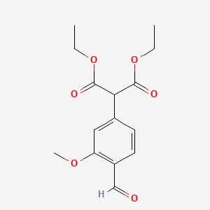 molecular formula C15H18O6 B14163670 Diethyl (4-formyl-3-methoxyphenyl)propanedioate CAS No. 923565-80-4