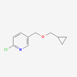 molecular formula C10H12ClNO B1416368 2-Chloro-5-[(cyclopropylmethoxy)methyl]pyridine CAS No. 1019546-38-3