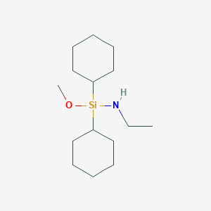 molecular formula C15H31NOSi B14163708 1,1-Dicyclohexyl-N-ethyl-1-methoxysilanamine CAS No. 923560-99-0