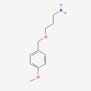 molecular formula C11H17NO2 B1416372 3-[(4-Methoxyphenyl)methoxy]propan-1-amine CAS No. 191165-22-7