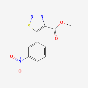 molecular formula C10H7N3O4S B14163743 Methyl 5-(3-nitrophenyl)thiadiazole-4-carboxylate CAS No. 4602-50-0