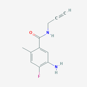 molecular formula C11H11FN2O B1416379 5-氨基-4-氟-2-甲基-N-丙-2-炔基苯甲酰胺 CAS No. 1876148-87-6