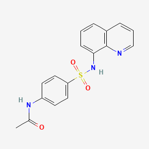 molecular formula C17H15N3O3S B14163792 N-[4-(quinolin-8-ylsulfamoyl)phenyl]acetamide CAS No. 16082-65-8