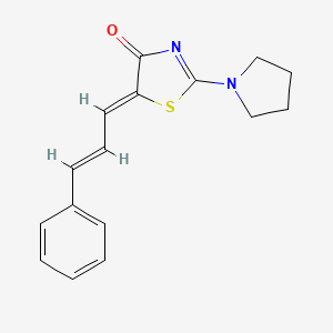 (5Z)-5-[(E)-3-phenylprop-2-enylidene]-2-pyrrolidin-1-yl-1,3-thiazol-4-one