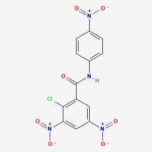 molecular formula C13H7ClN4O7 B14163860 2-chloro-3,5-dinitro-N-(4-nitrophenyl)benzamide CAS No. 42747-57-9