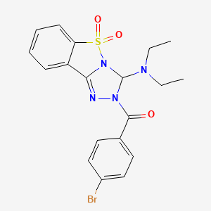 (4-bromophenyl)[3-(diethylamino)-5,5-dioxido[1,2,4]triazolo[4,3-b][1,2]benzothiazol-2(3H)-yl]methanone