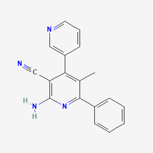 2-Amino-5-methyl-6-phenyl-4-pyridin-3-ylpyridine-3-carbonitrile