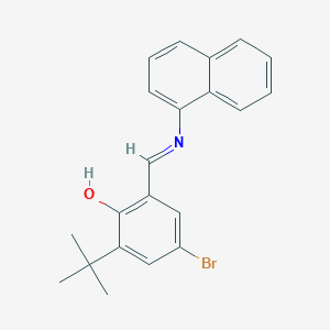 4-bromo-2-tert-butyl-6-[(E)-(naphthalen-1-ylimino)methyl]phenol